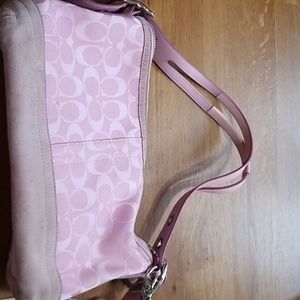 Fabric and suede purse